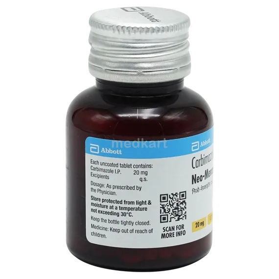neo mercazole 20mg tablet 130's